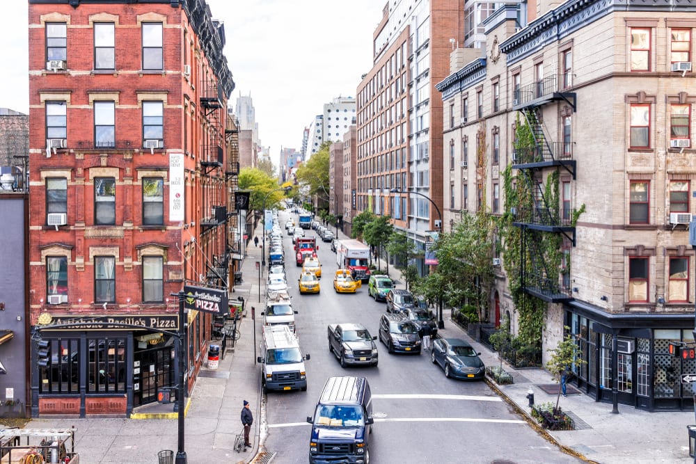 new york city street with traffic